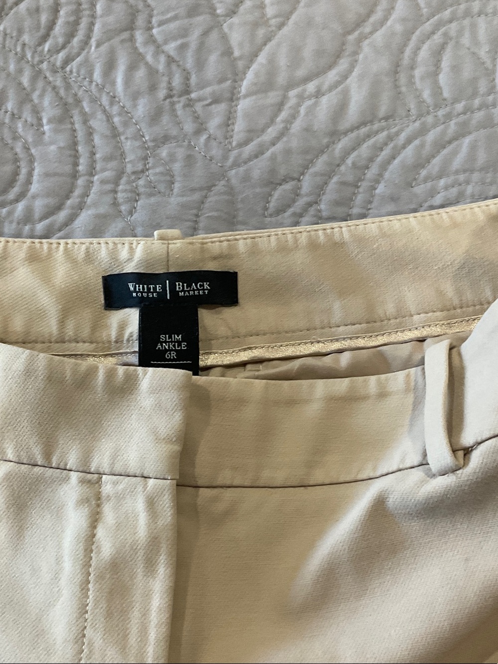 White House Black Market Slim Ankle Pants - Cream